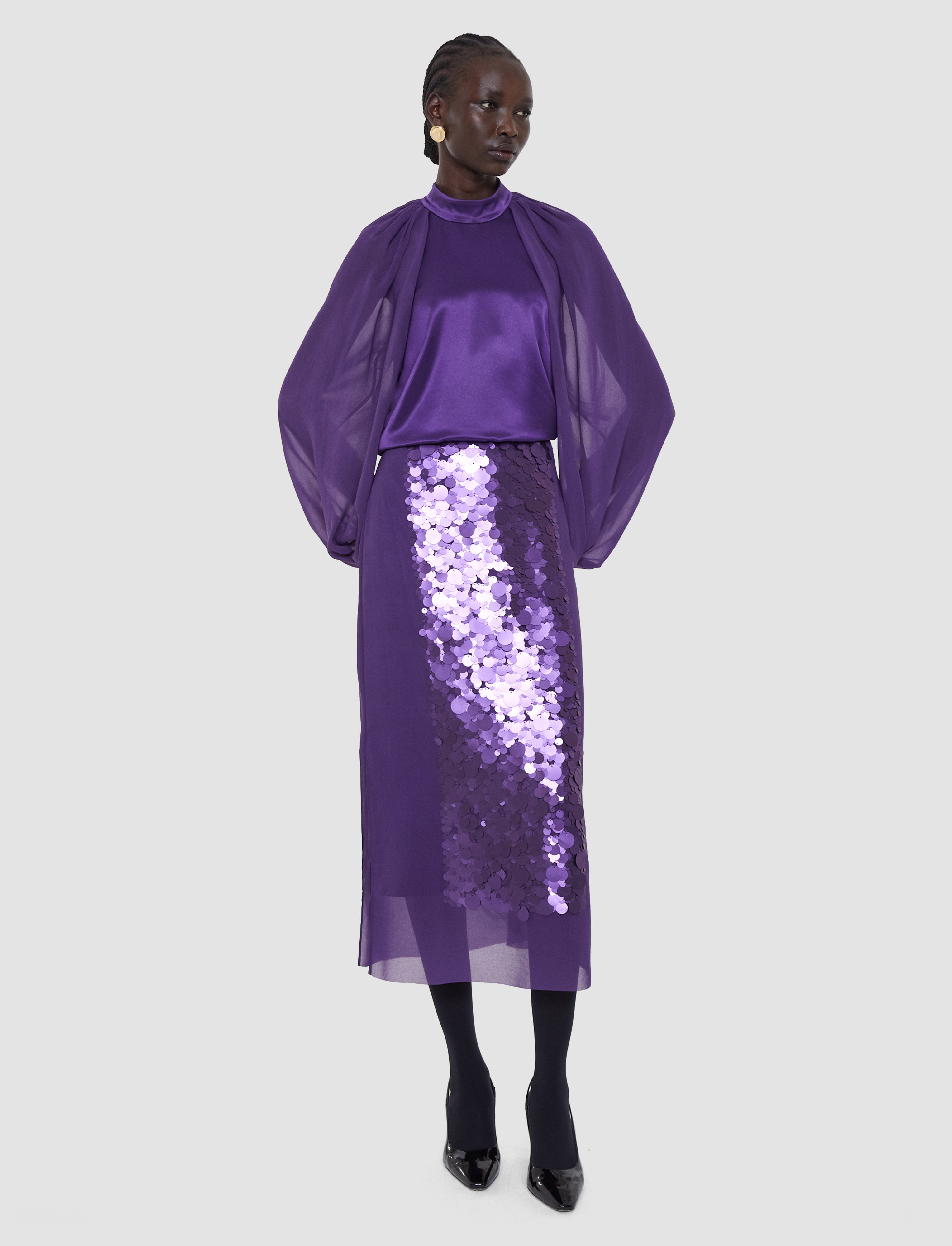 Cambo Chiffon Sequin Skirt