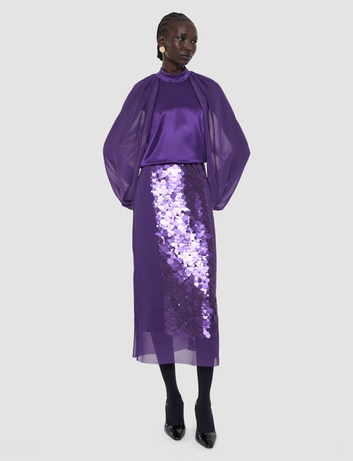 Cambo Chiffon Sequin Skirt