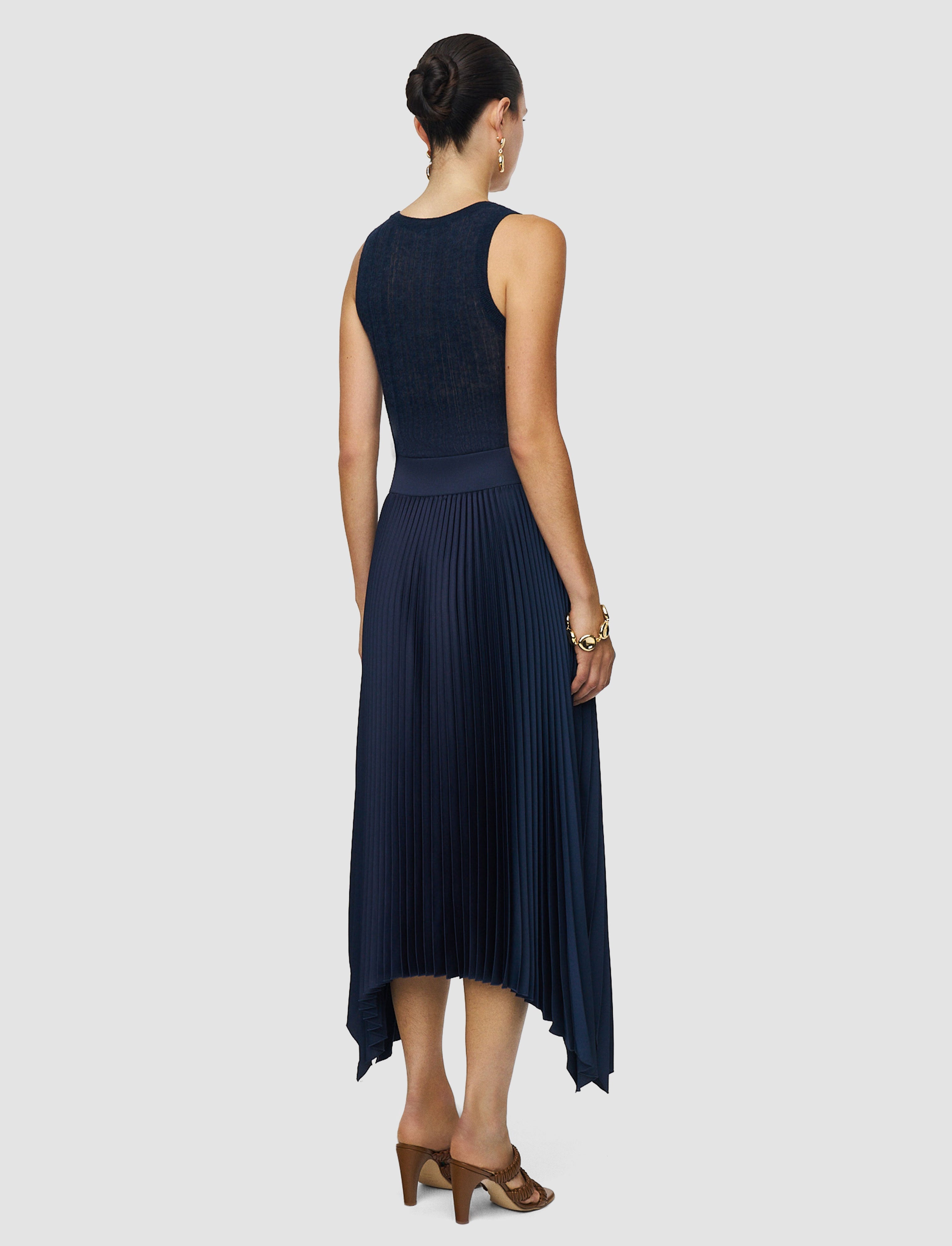 Ade Knit Weave Plissé Skirt