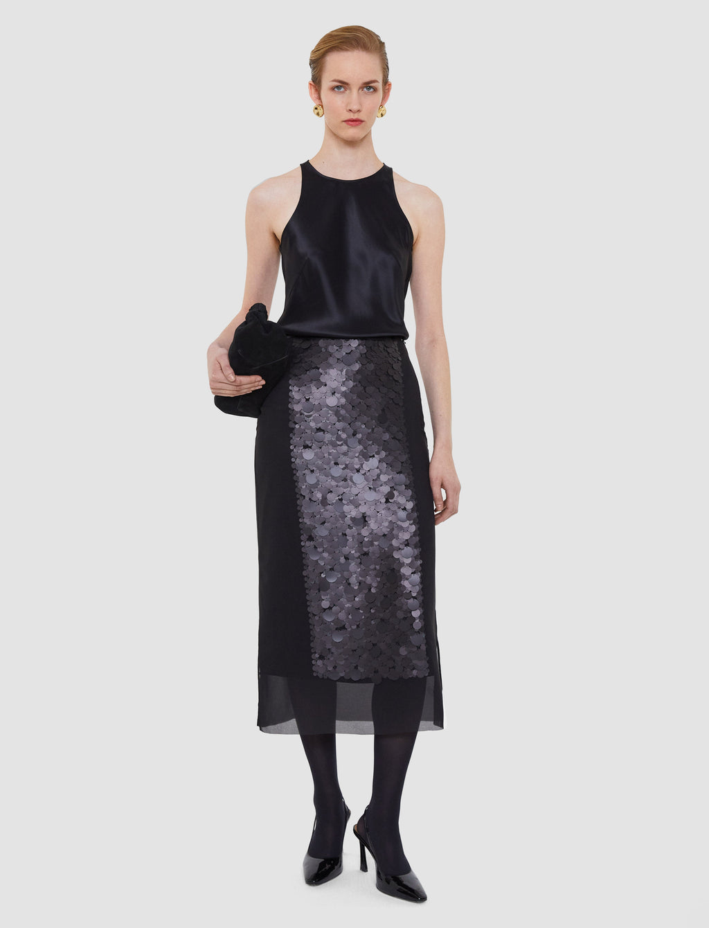 Cambo Chiffon Sequin Skirt