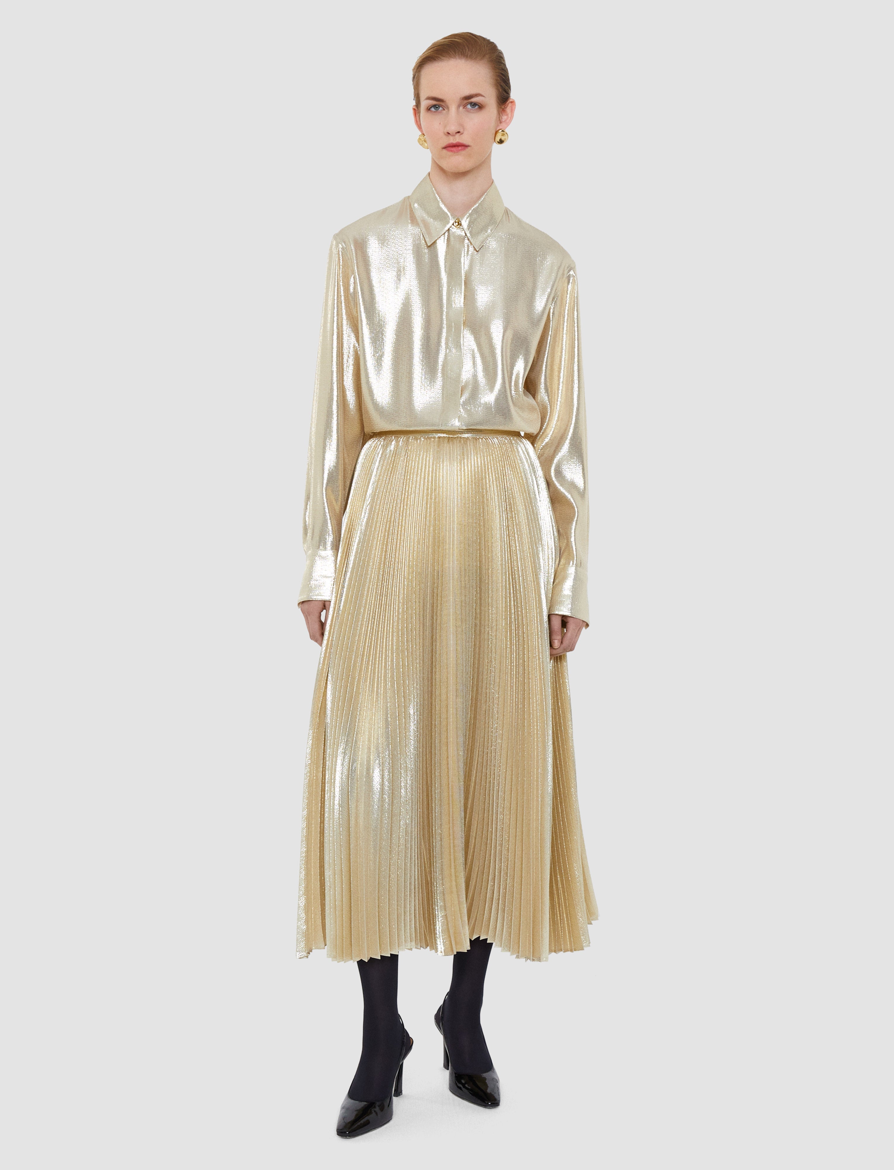 Essai Lamé Silk Skirt