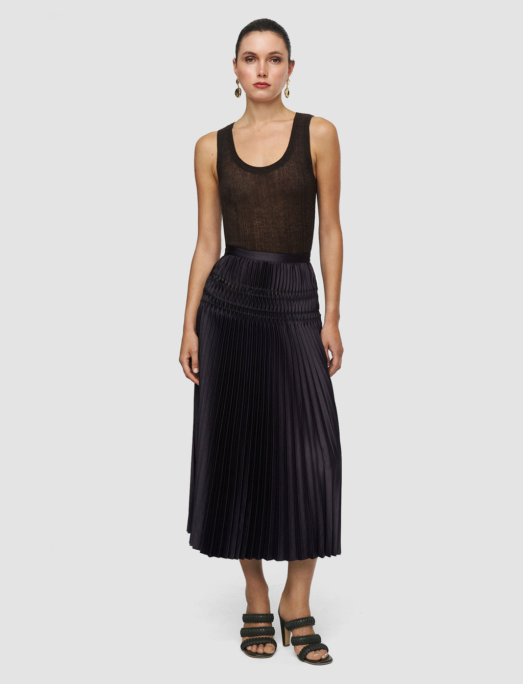 Hayes Pleated Woven Skirt