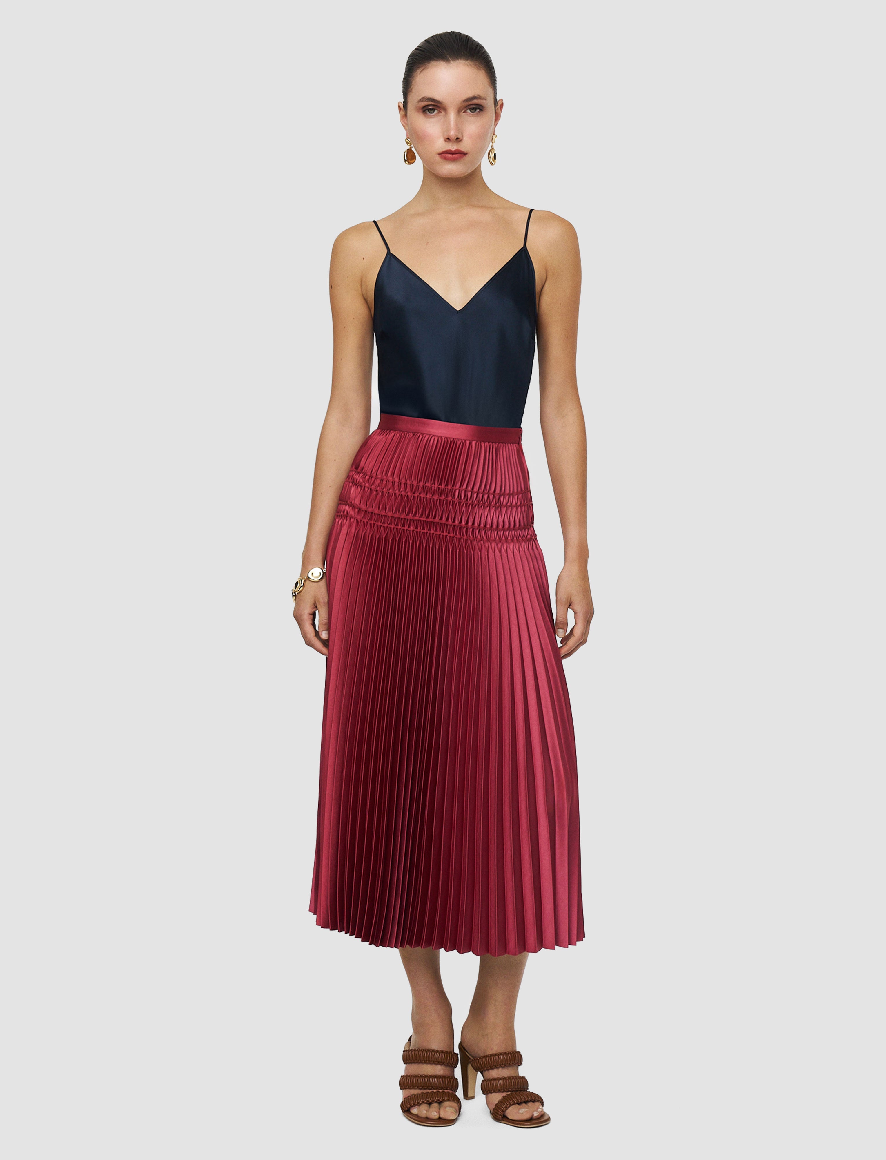 Hayes Pleated Woven Skirt