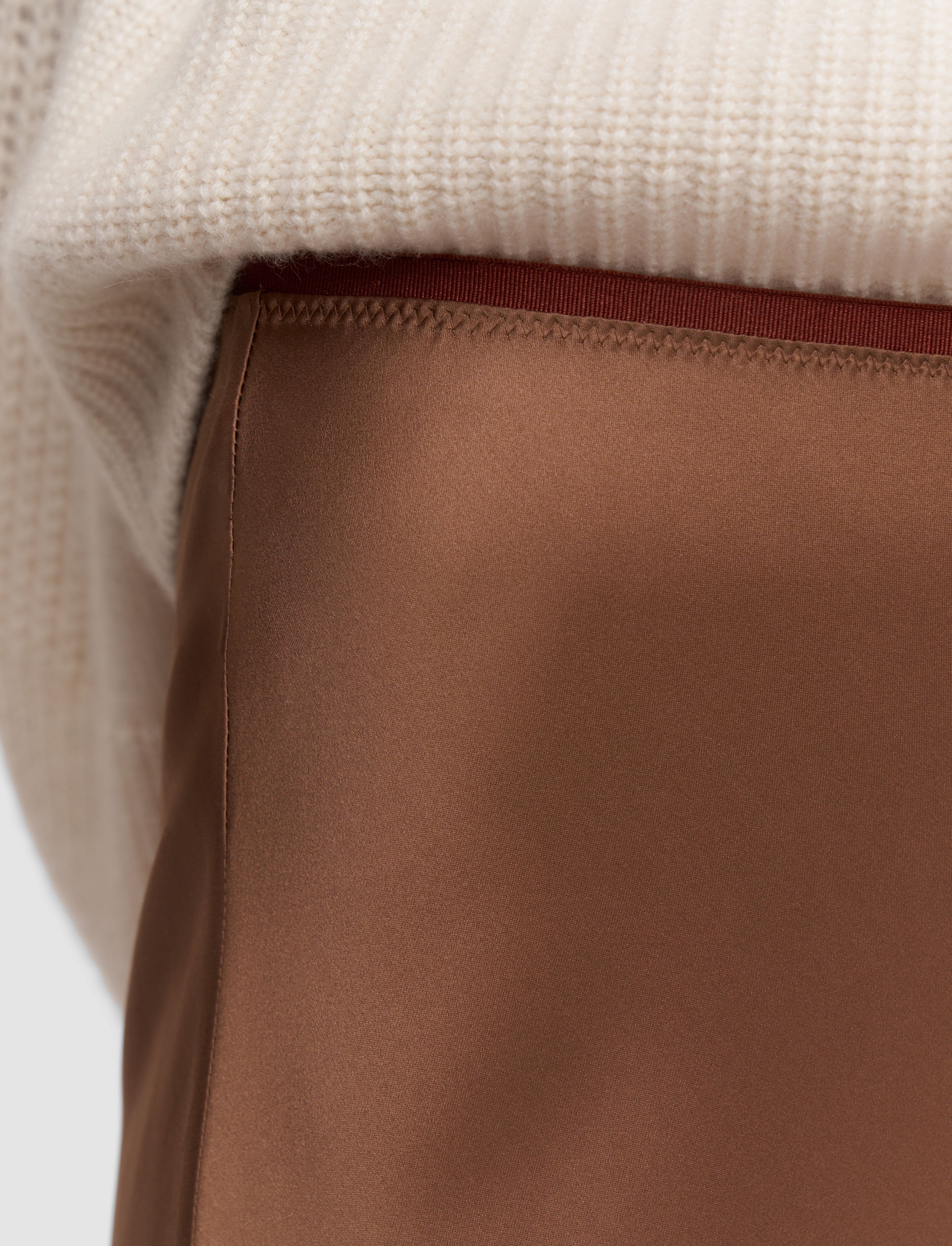 Isaak Long Silk Satin Skirt