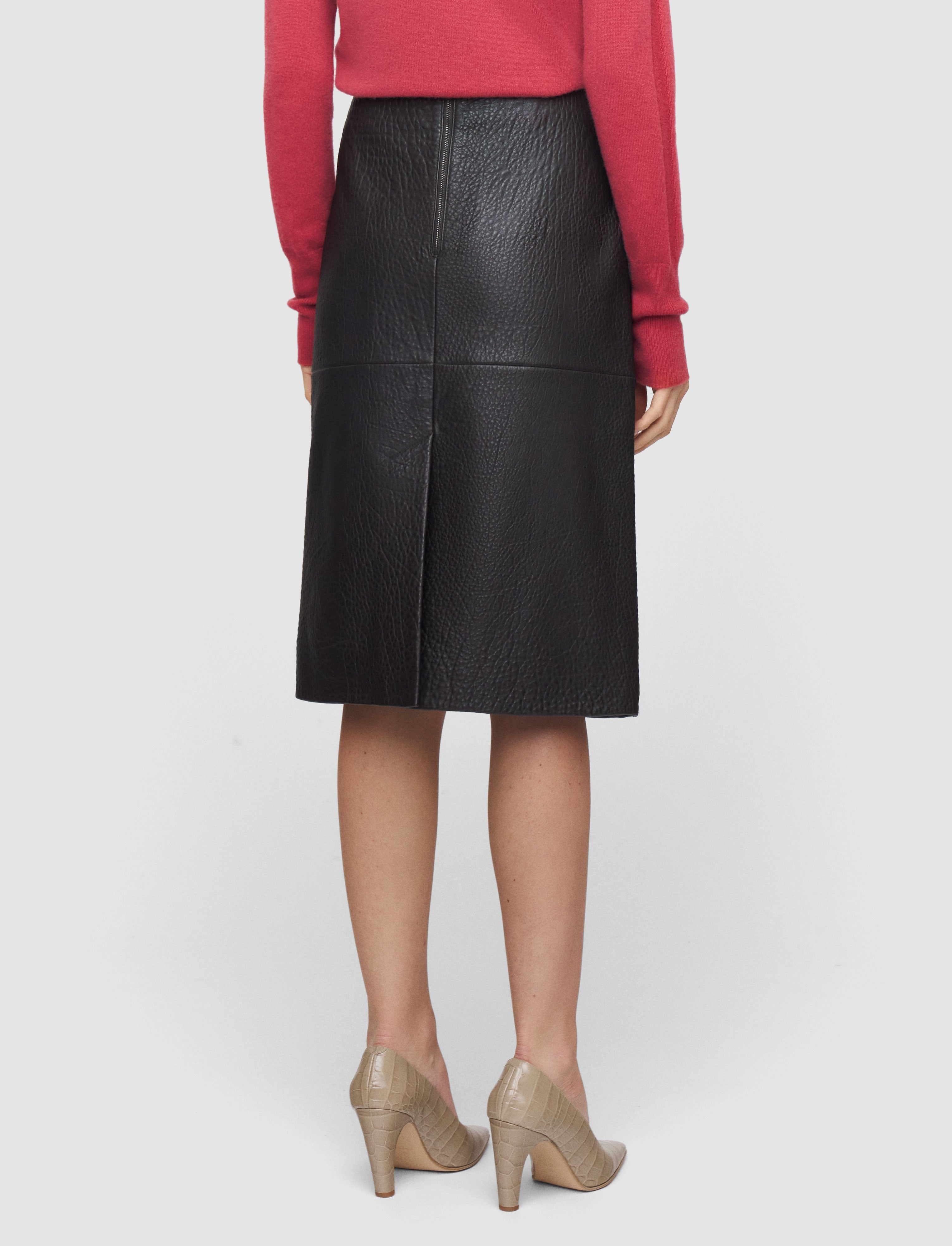 Shroff Pebble Leather Skirt