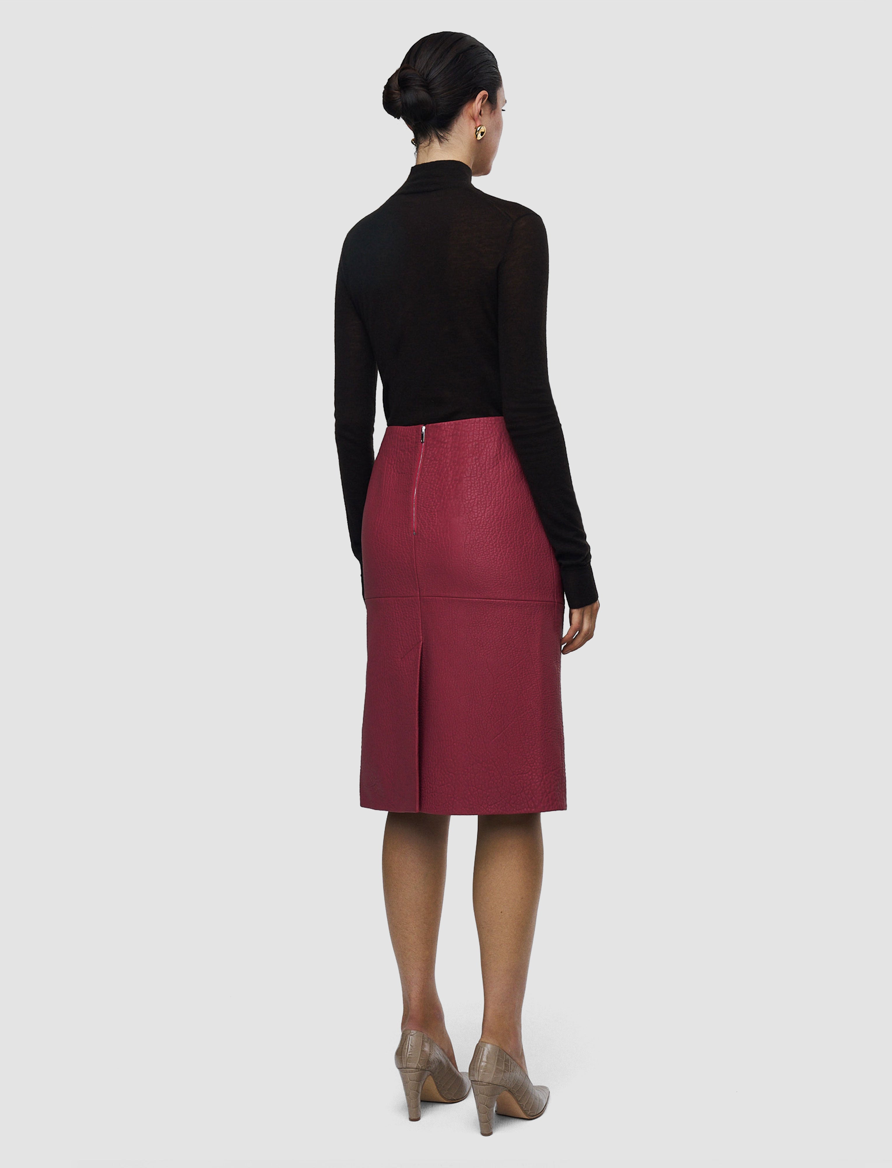 Shroff Pebble Leather Skirt